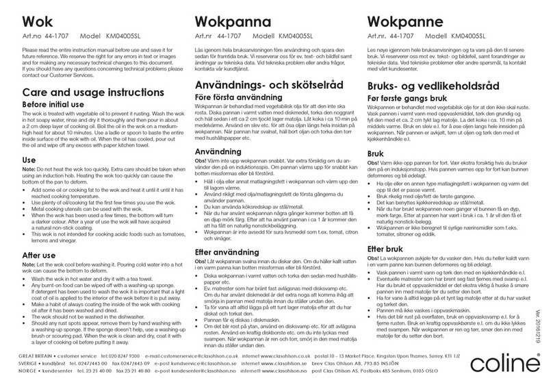 Coline KM04005SL Parts list manual