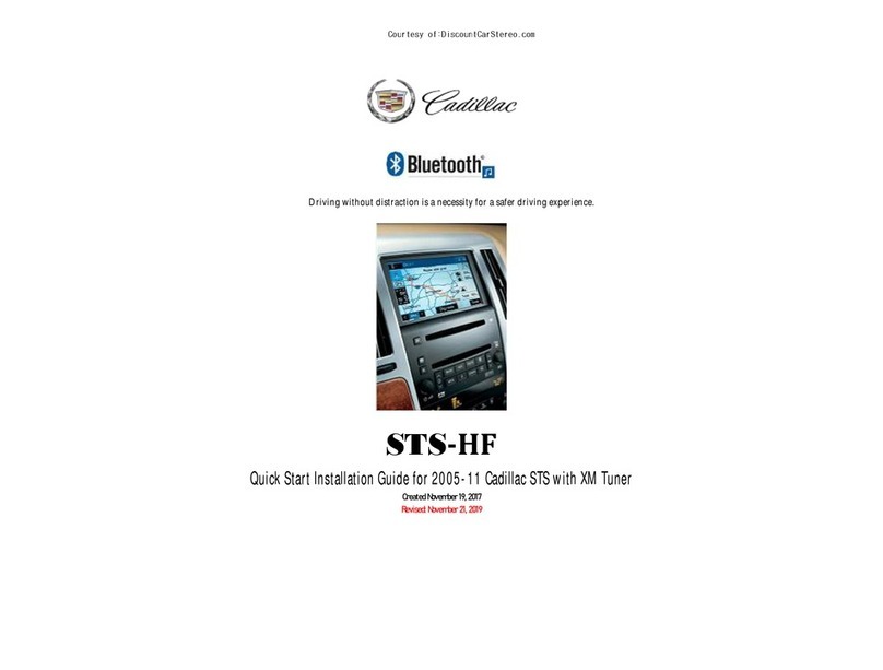 Cadillac STS-HF Instruction Manual