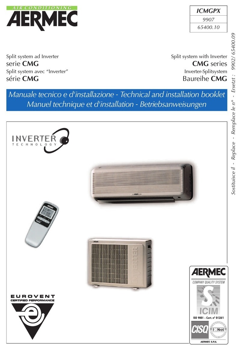 AERMEC CMG Series Installation and operation manual