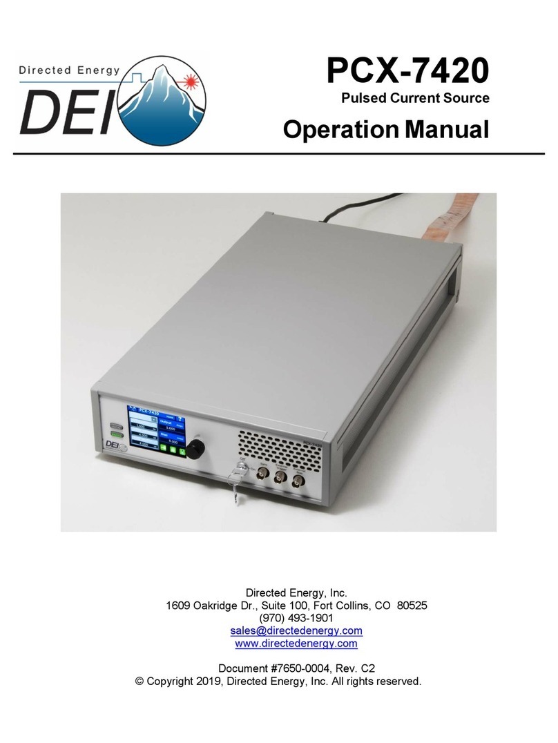DEI PCX-7420 Operation manual