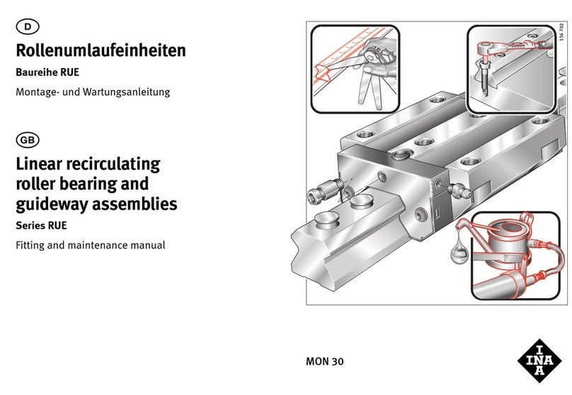 INA RUE Series Fitting and Maintenance Instructions