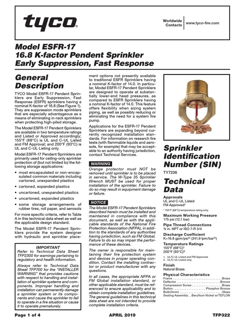 Johnson Controls tyco ESFR-17 manual