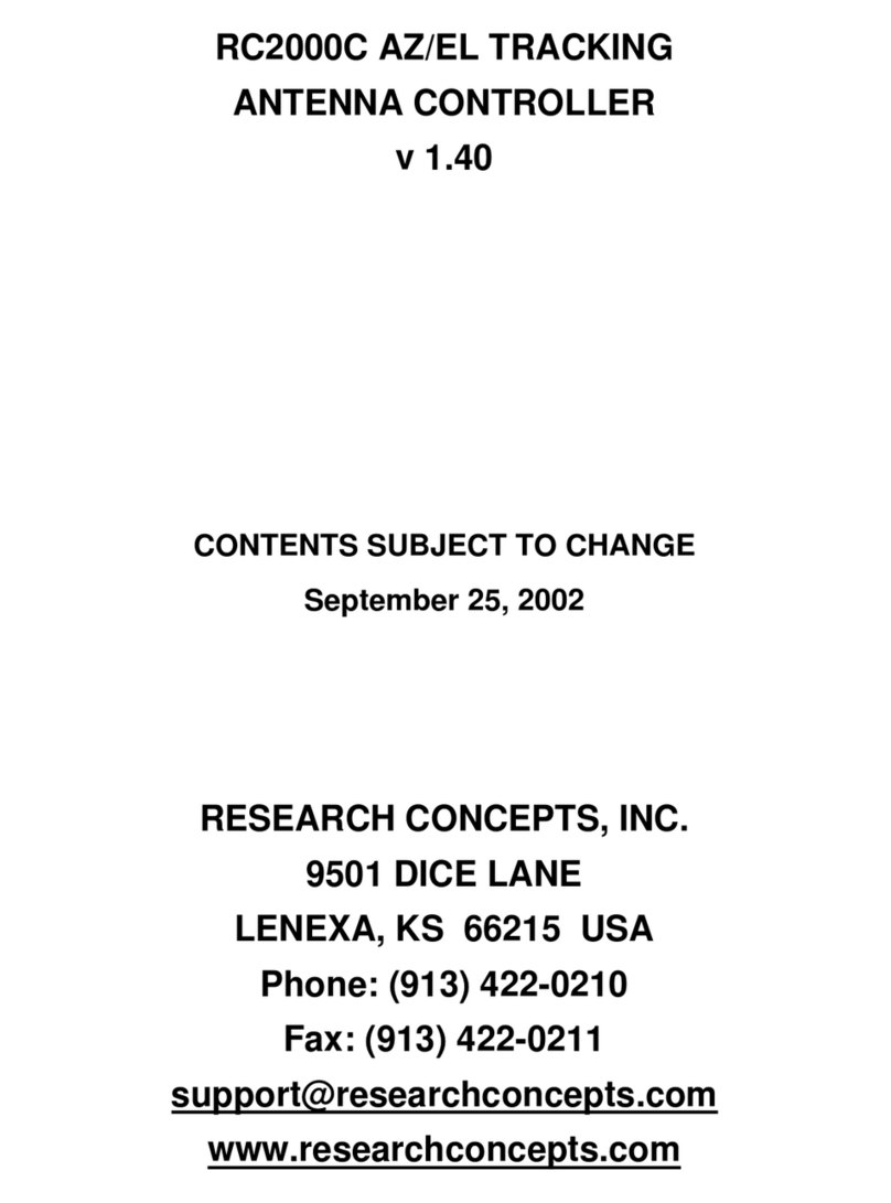 RESEARCH CONCEPTS RC2000C User manual