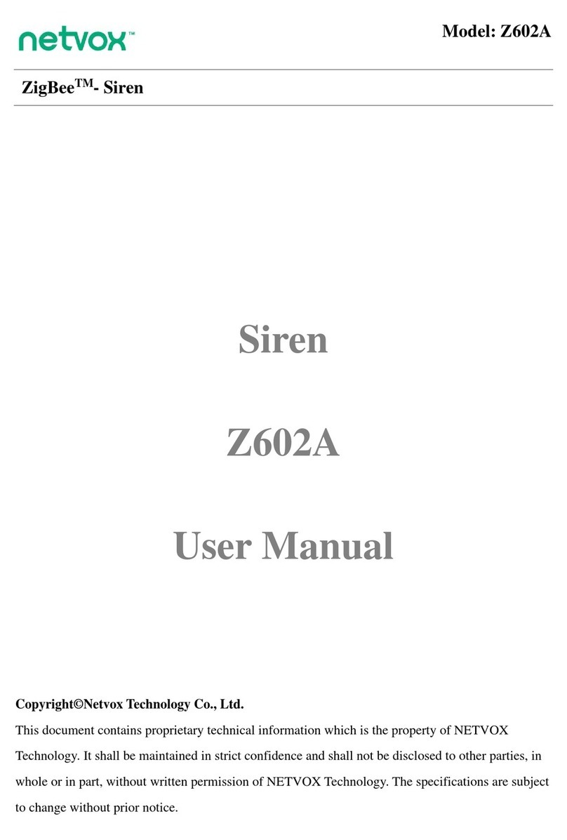 netvox ZigBee Z602A user manual