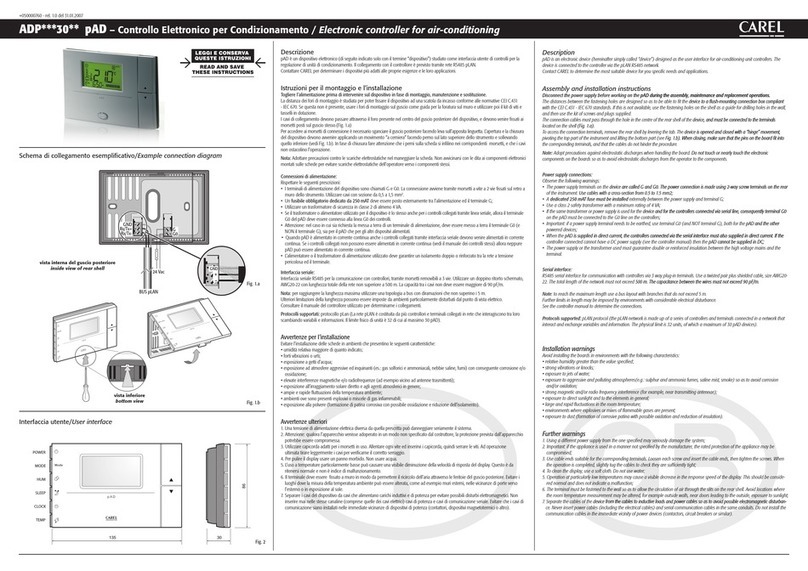 Carel ADP 30 paD Series User manual