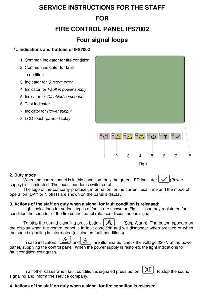 UniPOS IFS7002 Service instructions for the staff