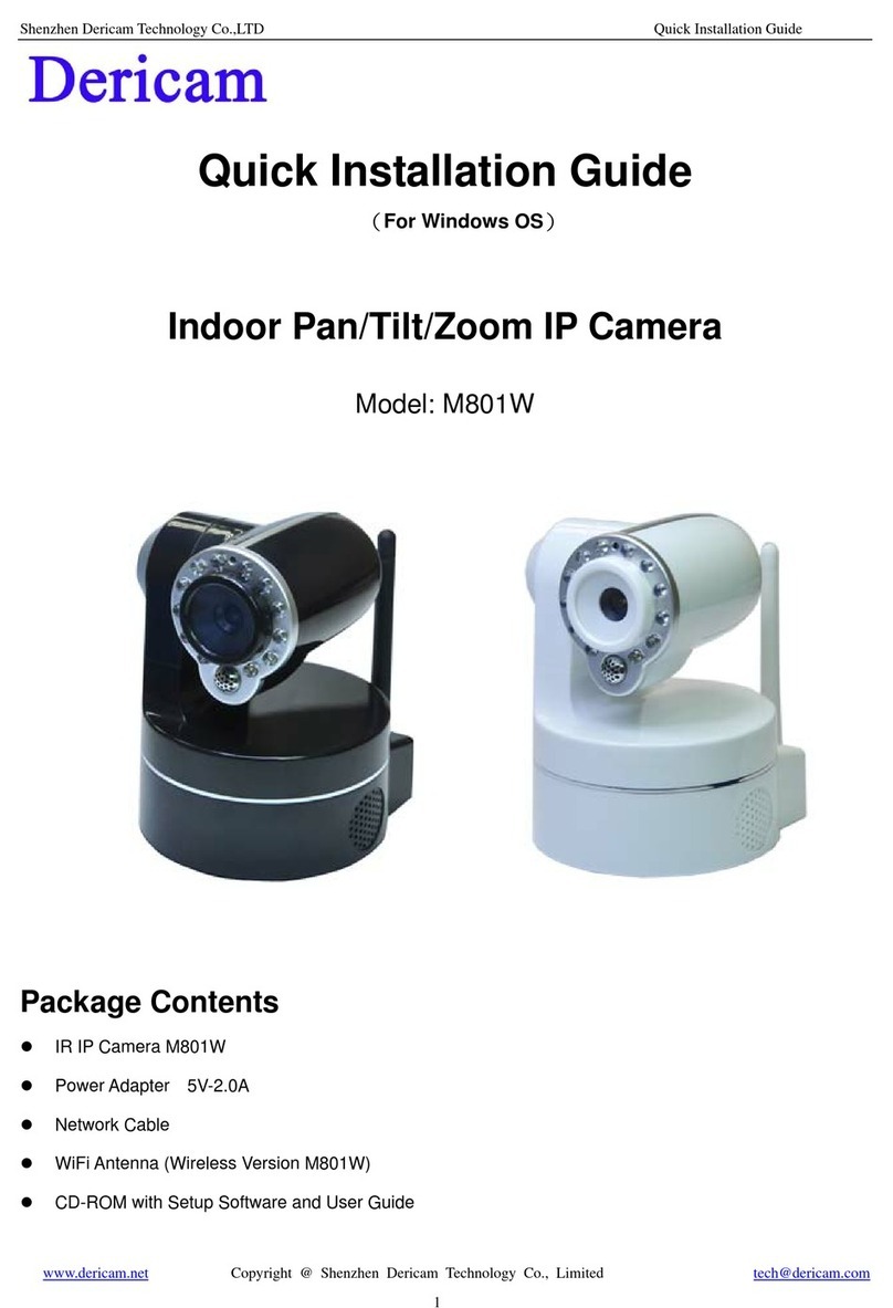 Dericam M801W User manual