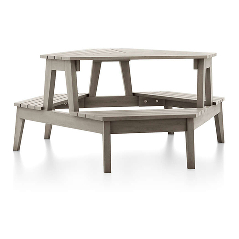 Crate&Barrel Modern Kids Picnic Table User manual Crate&Barrel Modern Kids Picnic Table User manual