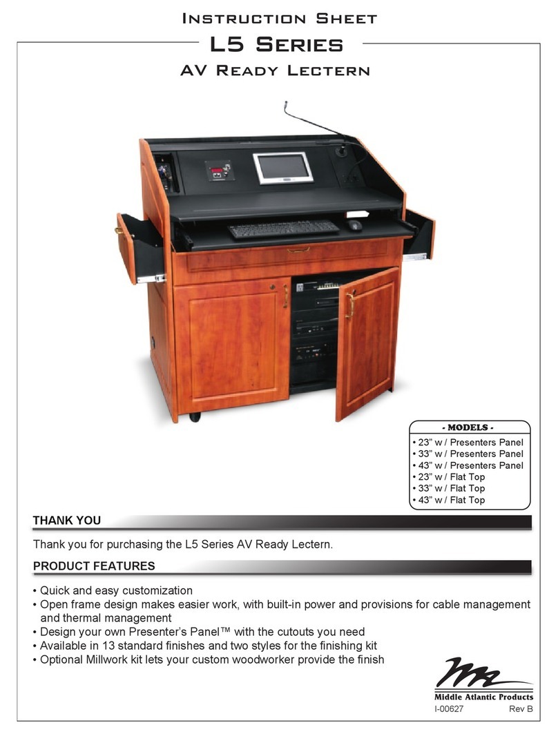 Middle Atlantic Products L5 Series instruction sheet Middle Atlantic Products L5 Series instruction sheet