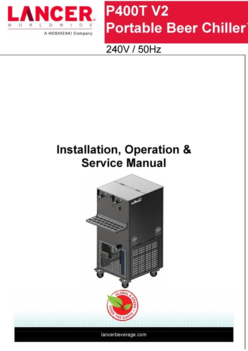 Hoshizaki Lancer P400T V2 Installation, operation & service manual