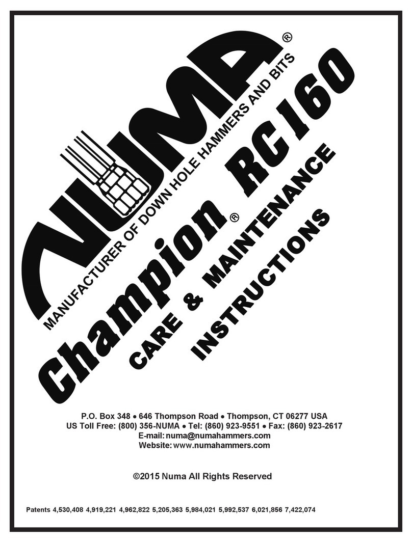 Numa Champion RC160 Care & maintenance instructions