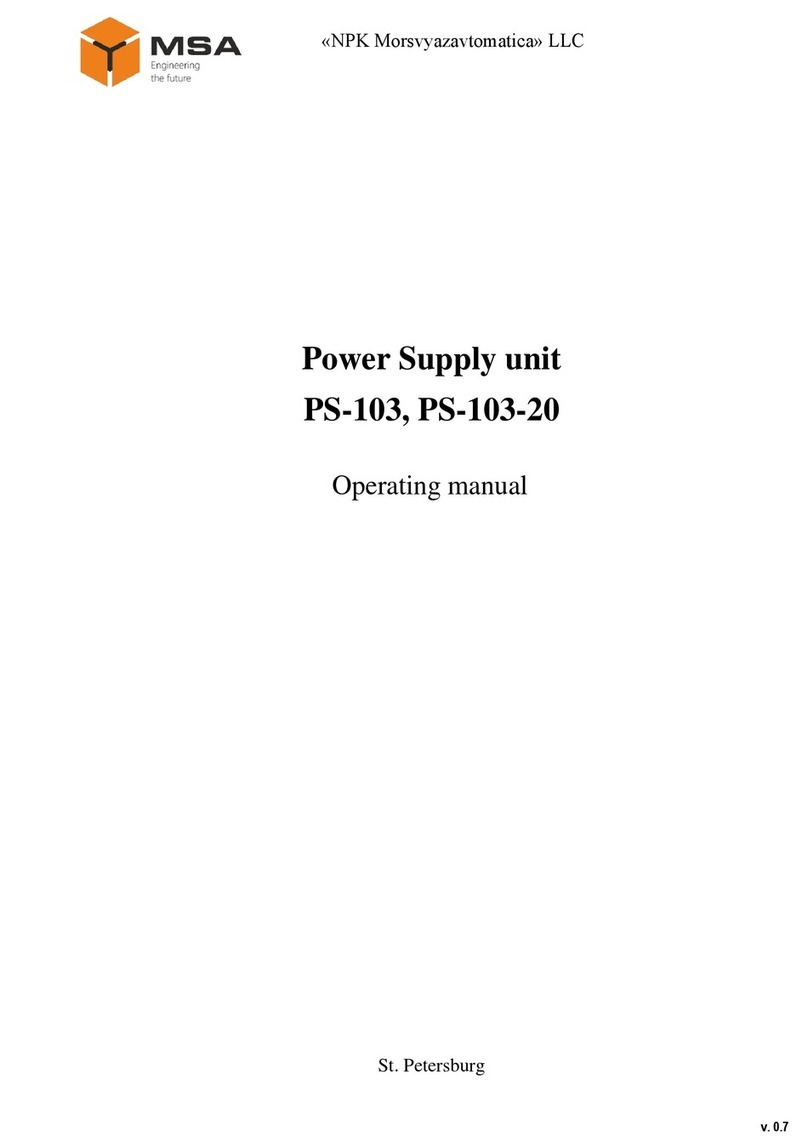 MSA PS-103 operating manual
