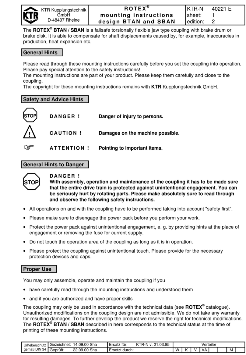 KTR ROTEX BTAN Mounting instructions