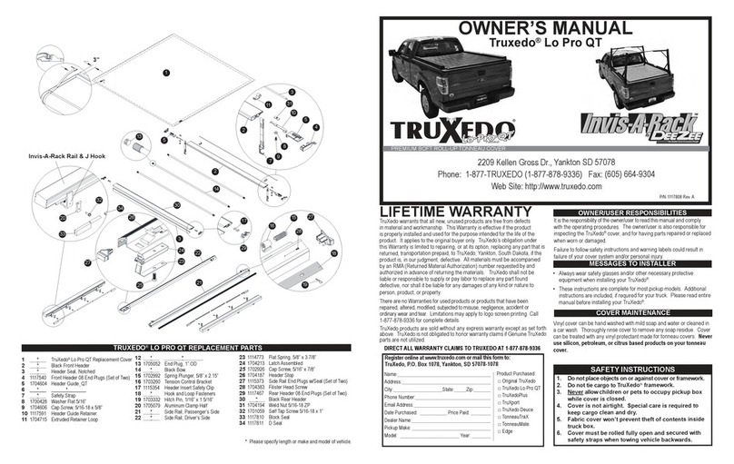 TruXedo Lo Pro QT User manual