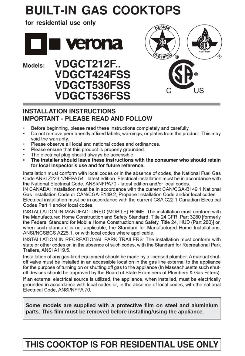 Verona VDGCT212F Series User manual