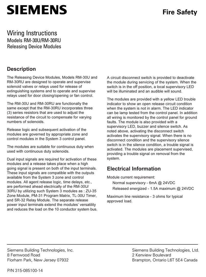 Siemens RM-30U Wiring instructions