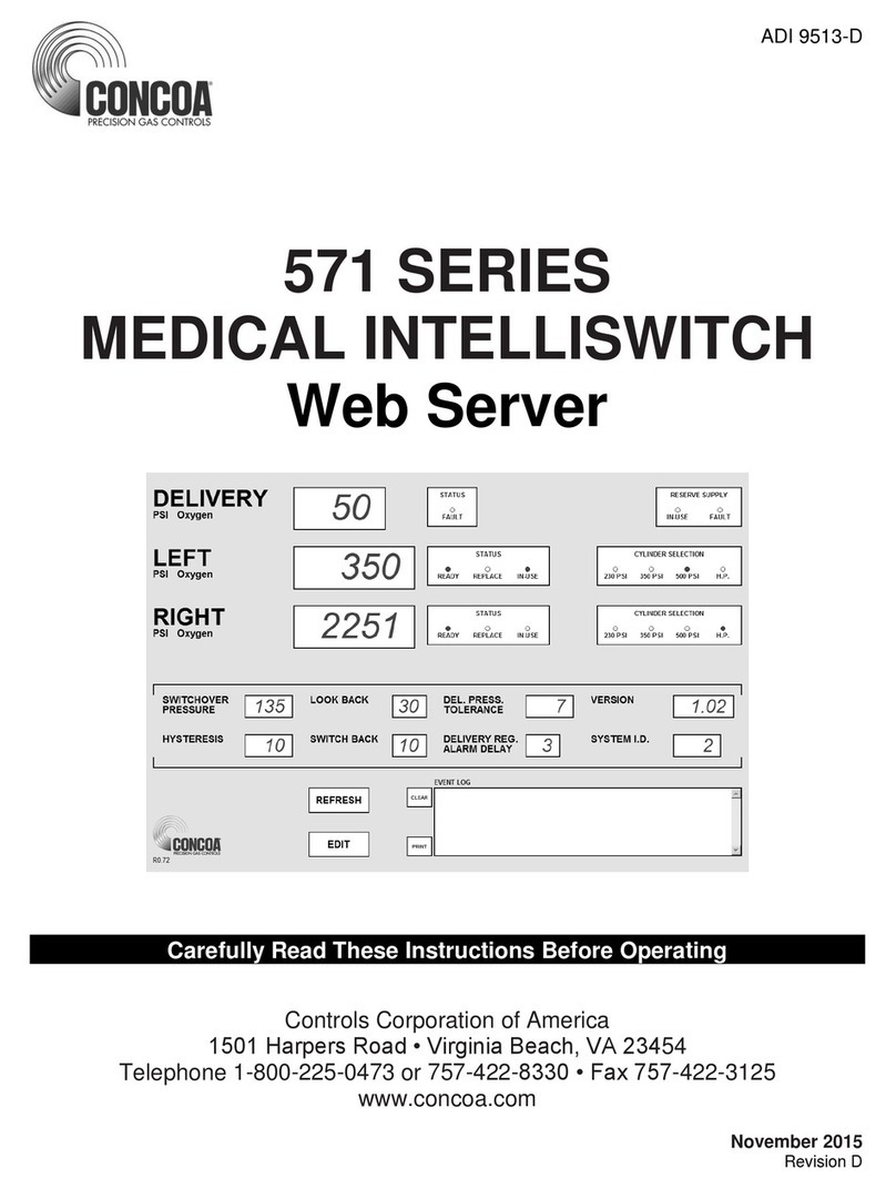 Concoa MEDICAL INTELLISWITCH 571 Series manual