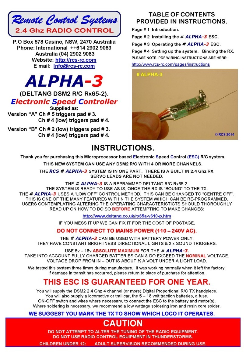 Remote Control Systems ALPHA-3 instructions