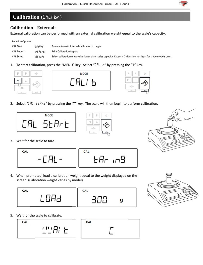 Torbal AD Series Quick reference guide