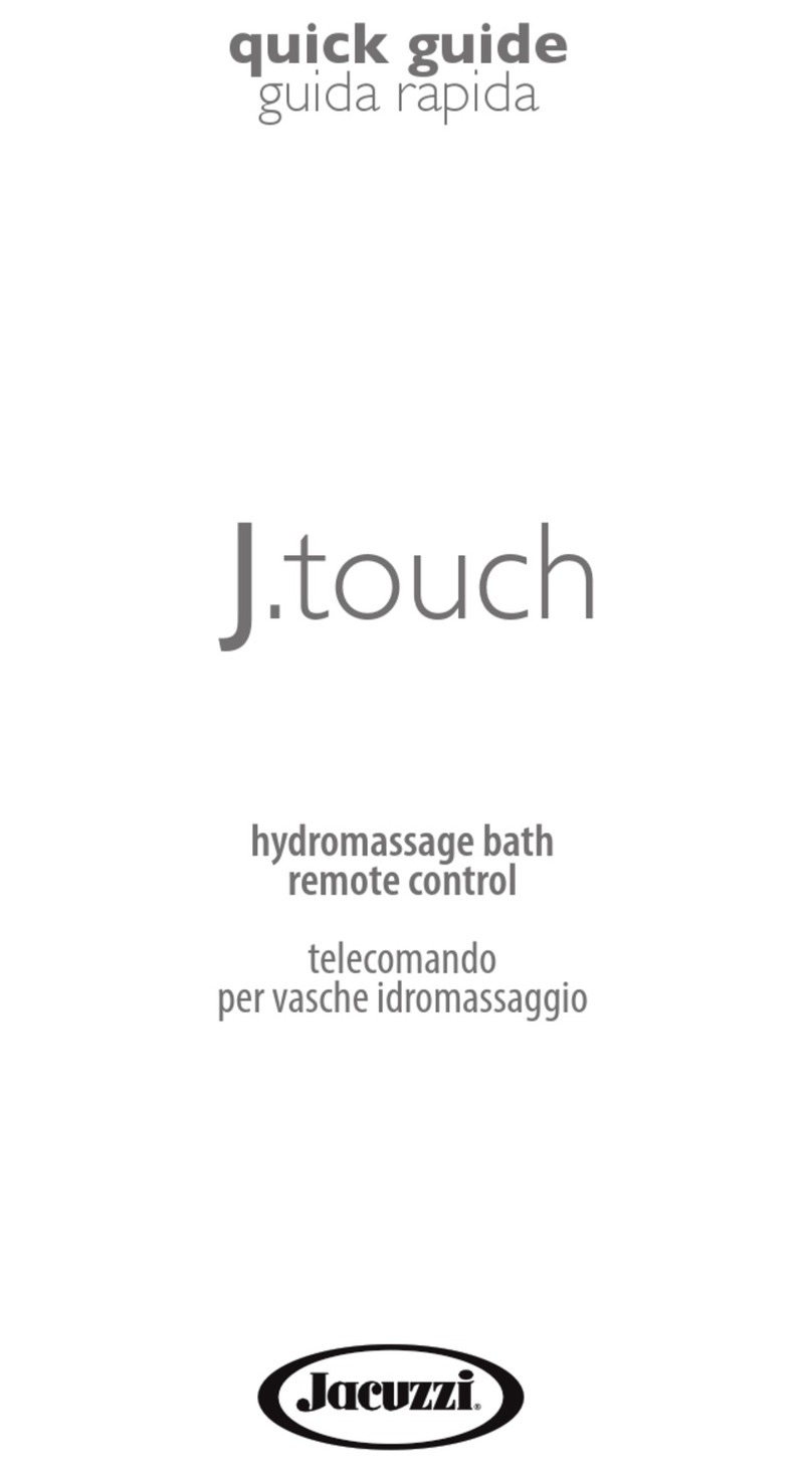 Jacuzzi J.Touch quick guide