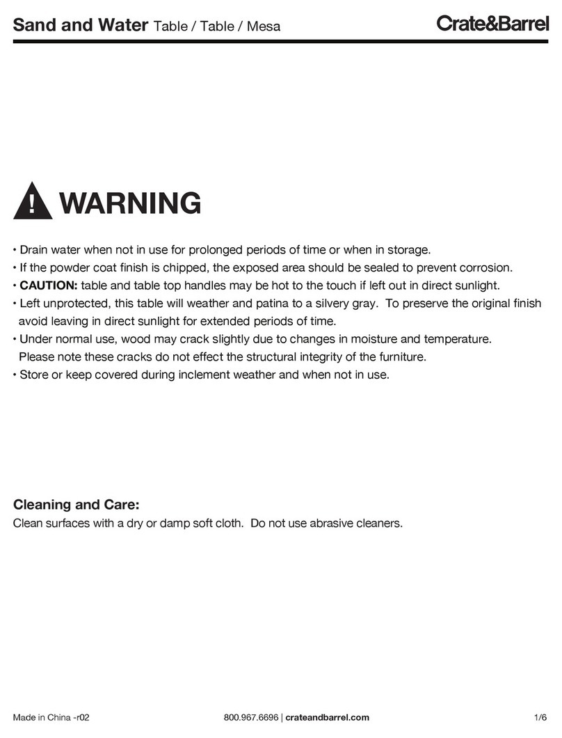 Crate&Barrel Sand and Water Table User manual Crate&Barrel Sand and Water Table User manual