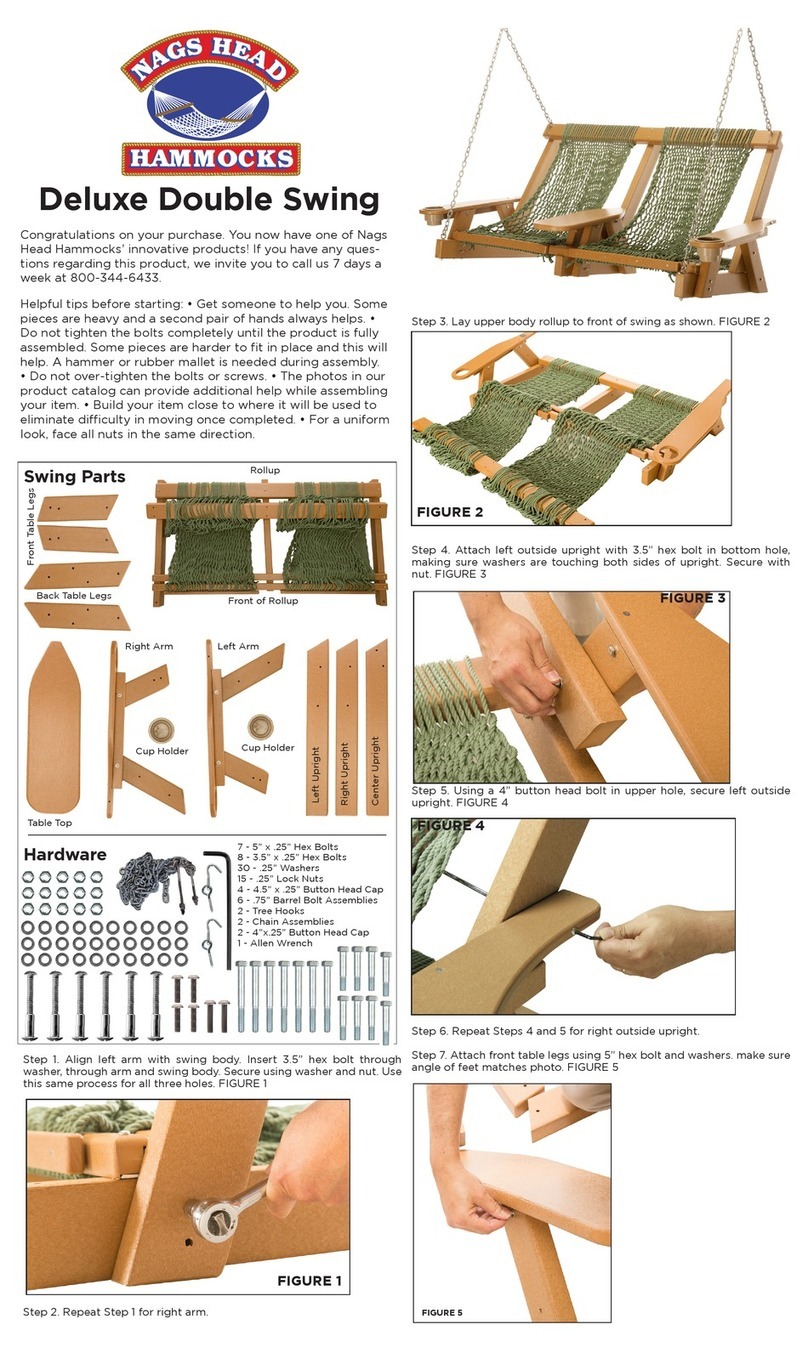 Nags Head Hammocks Deluxe Double Swing User manual