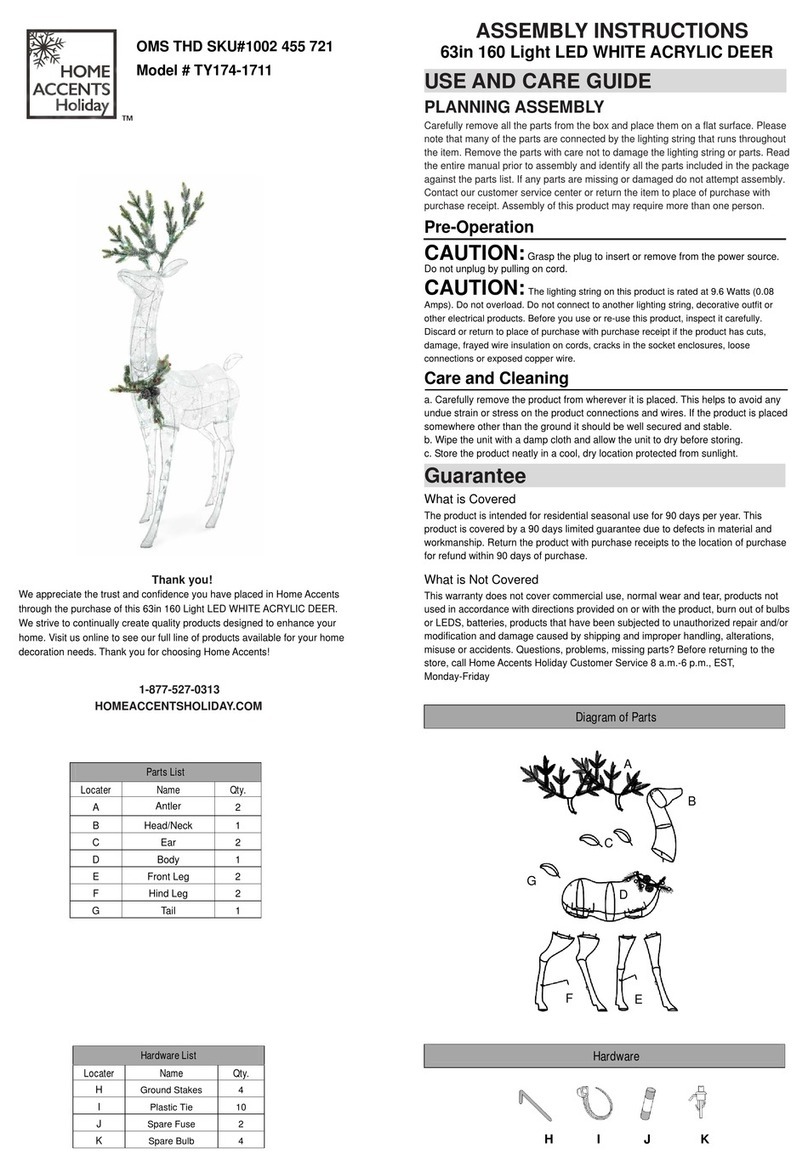 Home Accents Holiday TY174-1711 Assembly instructions Home Accents Holiday TY174-1711 Assembly instructions