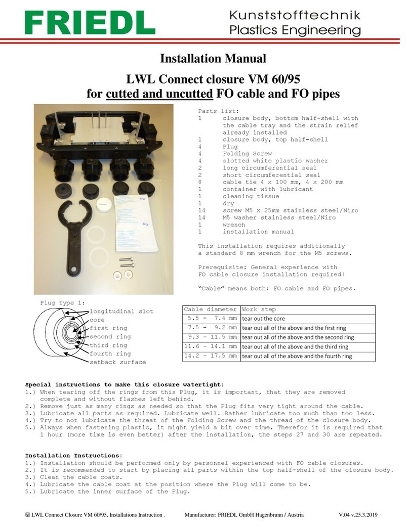 FRIEDL VM 60 installation manual