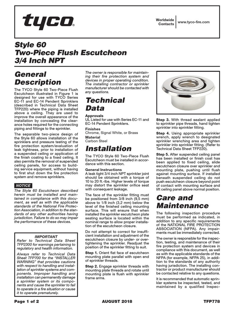 Tyco Style 60 User manual