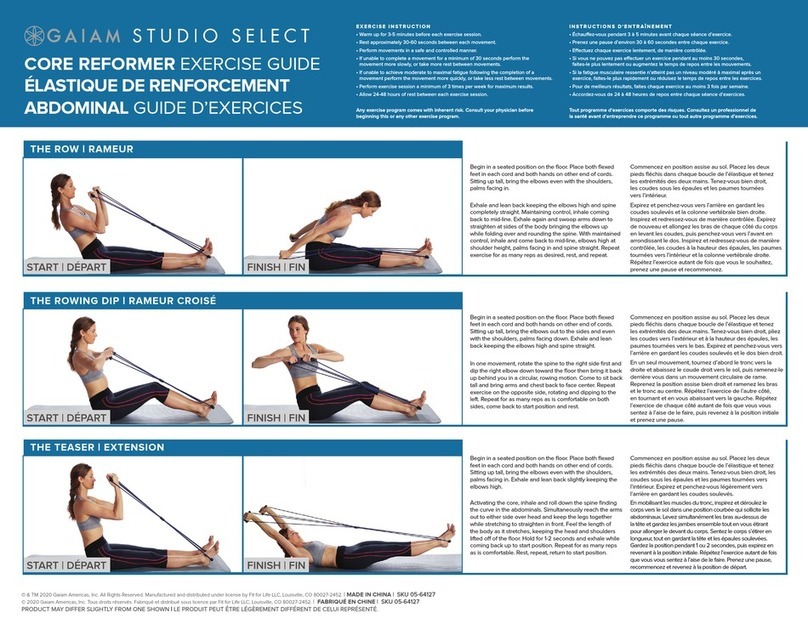 Gaiam CORE REFORMER Exercise guide