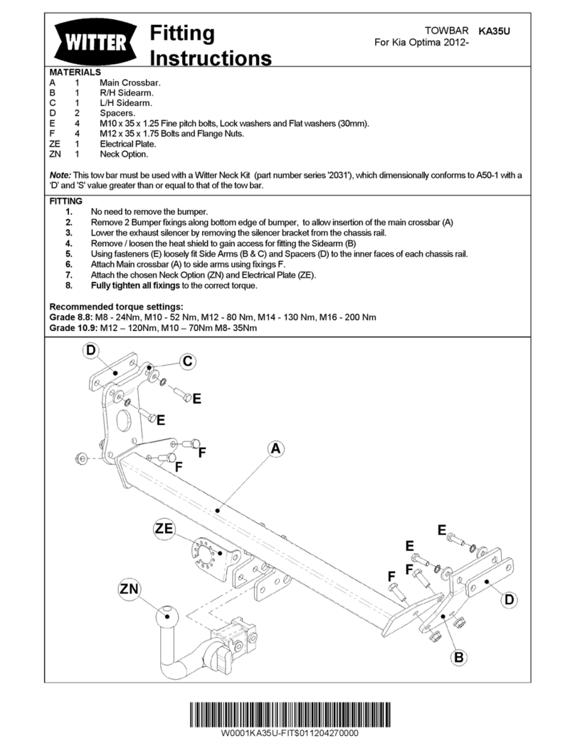Witter KA35U FITTING INSTRUCTION
