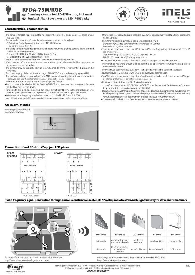 Elko iNels RFDA-73M/RGB quick start guide