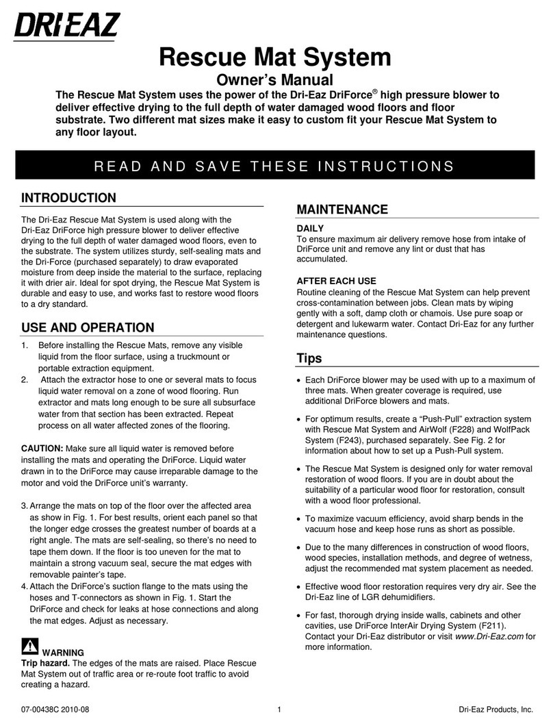 Drieaz Rescue Mat F286 owner's manual