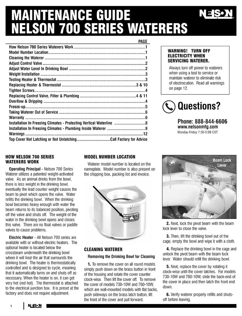 Nelson 700 Series Operating manual