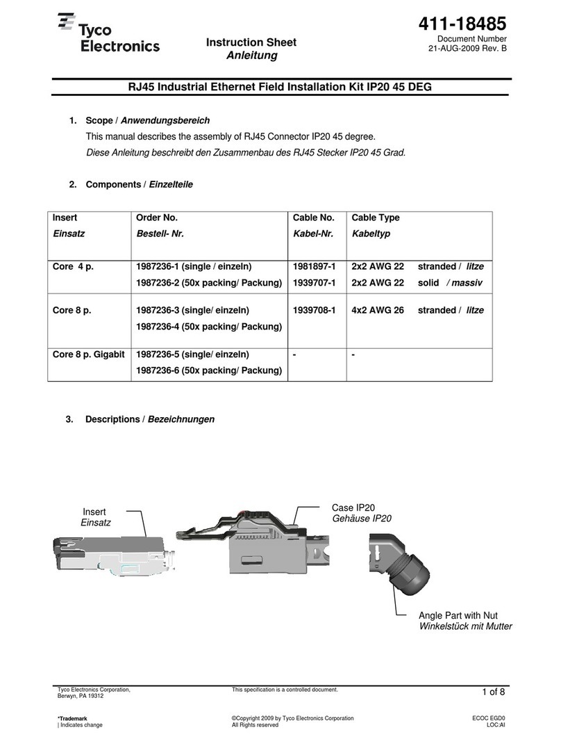 Tyco Electronics RJ45 User manual