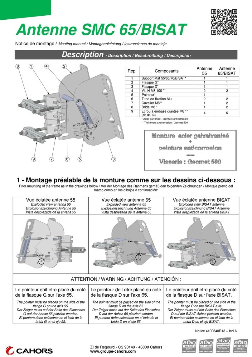 cahors SMC 55 Mouting manual