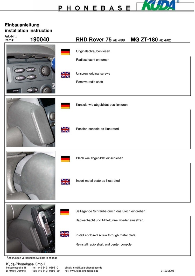 Kuda 190040 Installation instruction