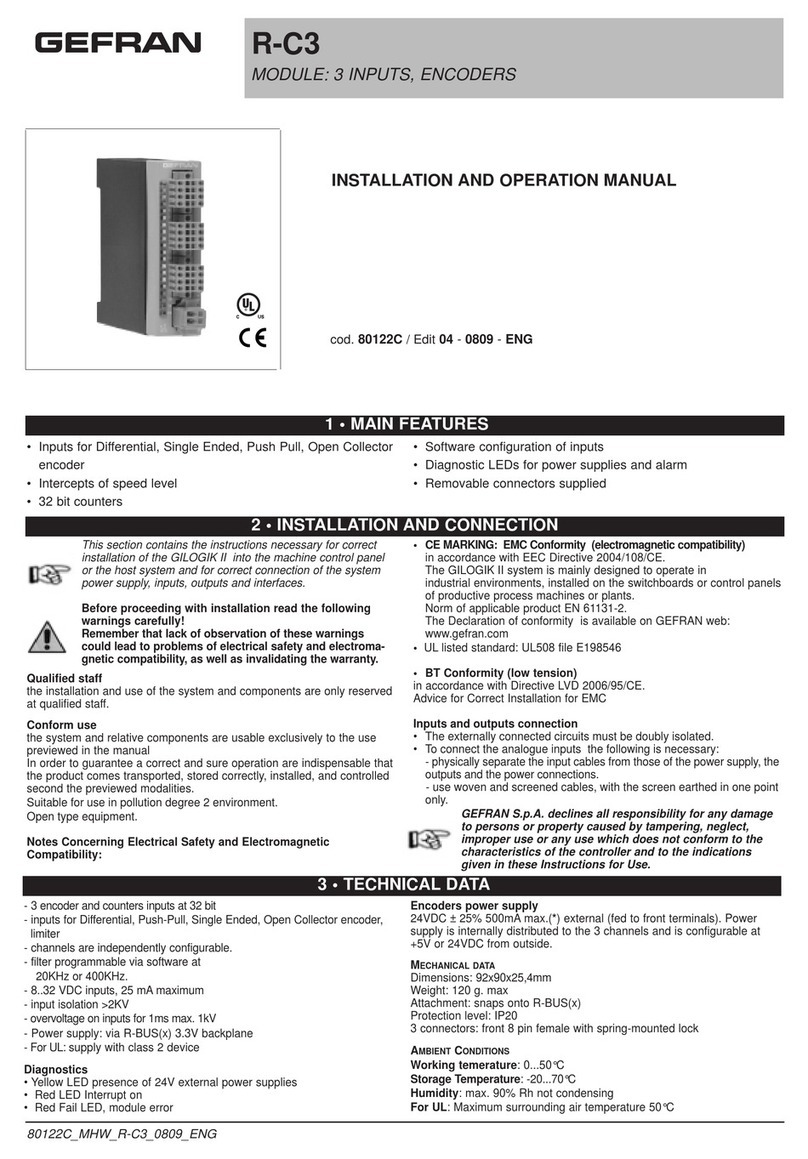 gefran R-C3 User manual gefran R-C3 User manual