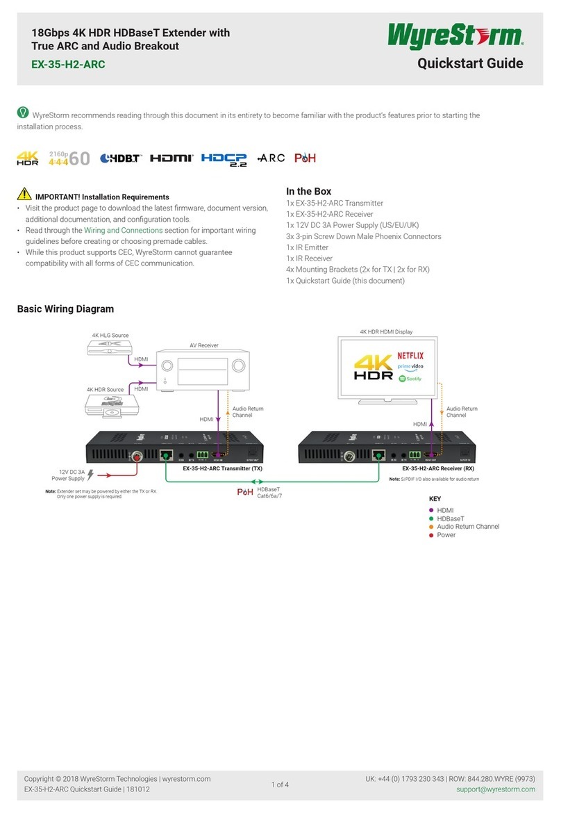 Wyrestorm EX-35-H2-ARC quick start guide