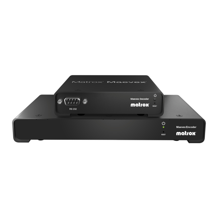 Matrox maevex series User manual Matrox maevex series User manual