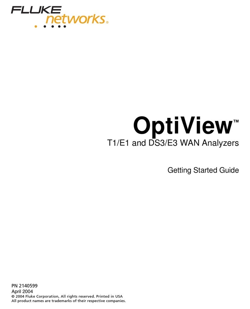 Fluke OptiView T1/E1 User manual