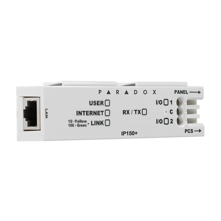 Paradox IP150+ Operating instructions Paradox IP150+ Operating instructions