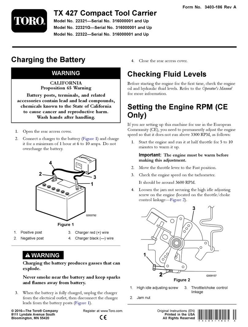 Toro TX 427 Operator's manual
