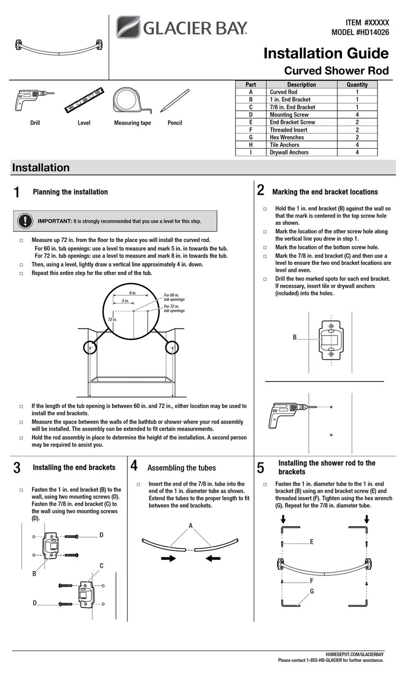Glacier bay HD14026 installation guide