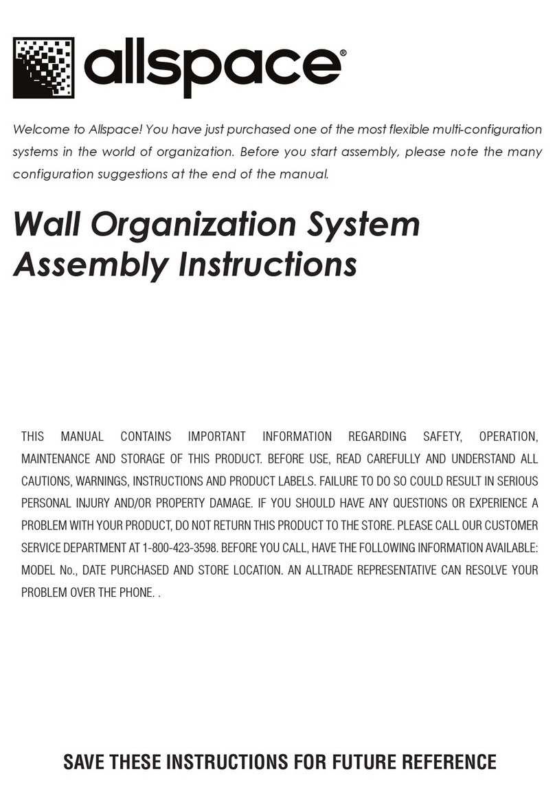 Allspace Wall Organization System Assembly instructions