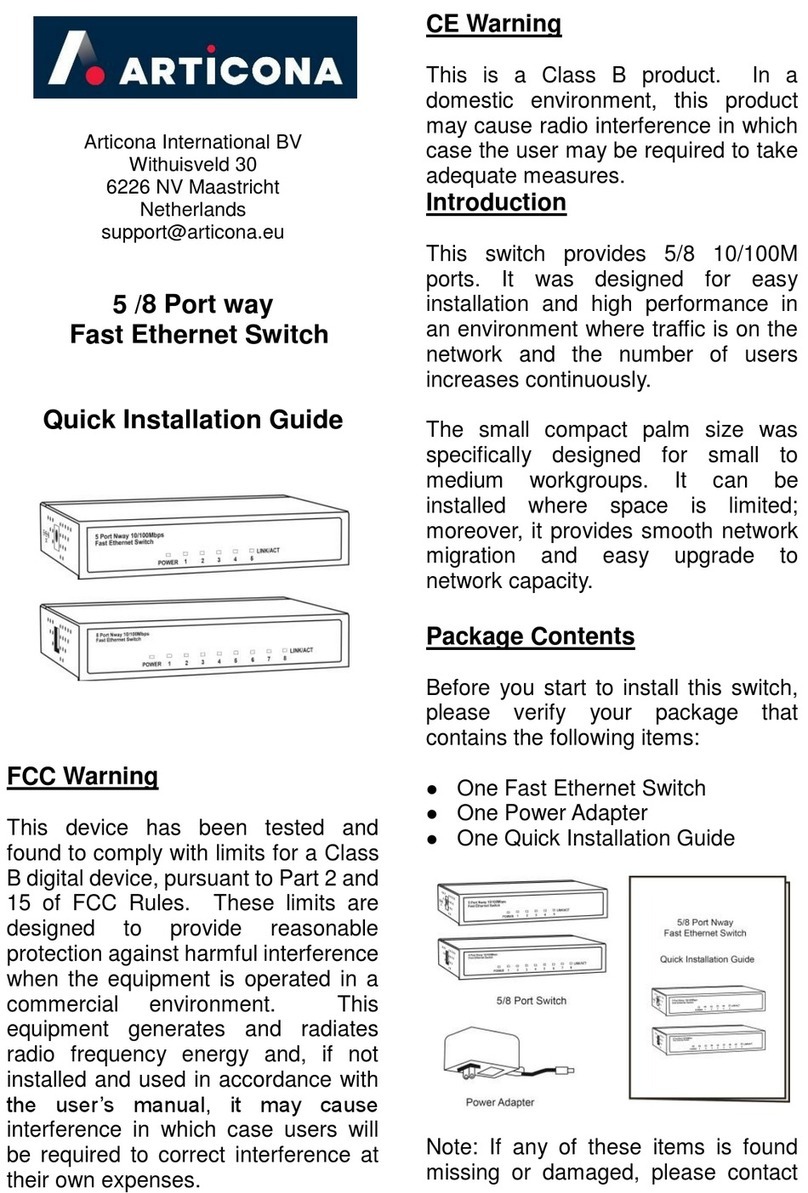 Articona 386428 Quick installation guide