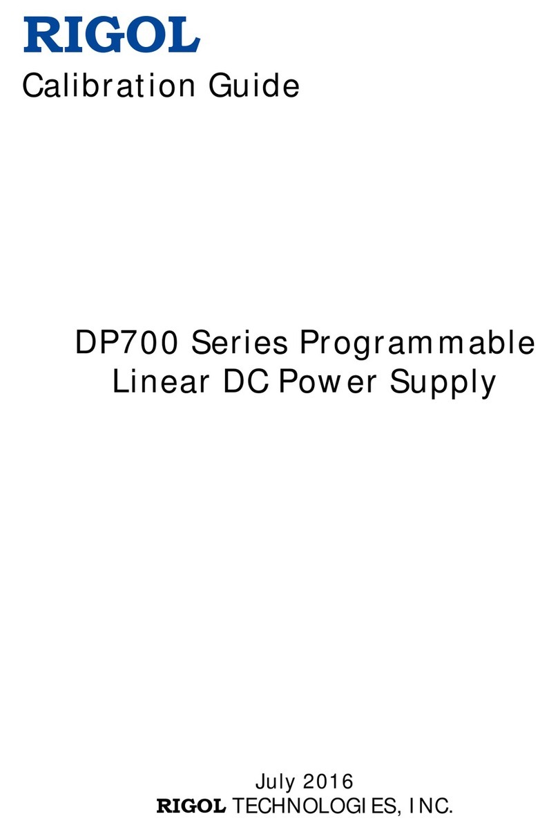 Rigol DP700 Series Use and care manual