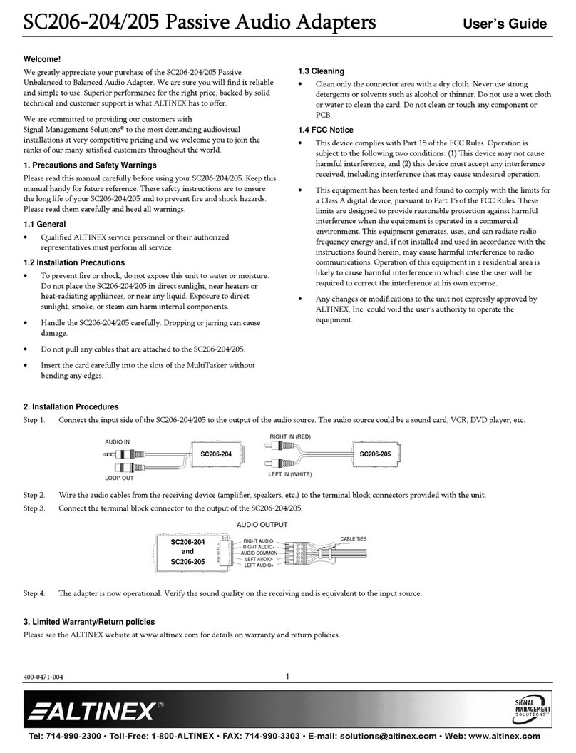 Altinex SC206-204 user guide