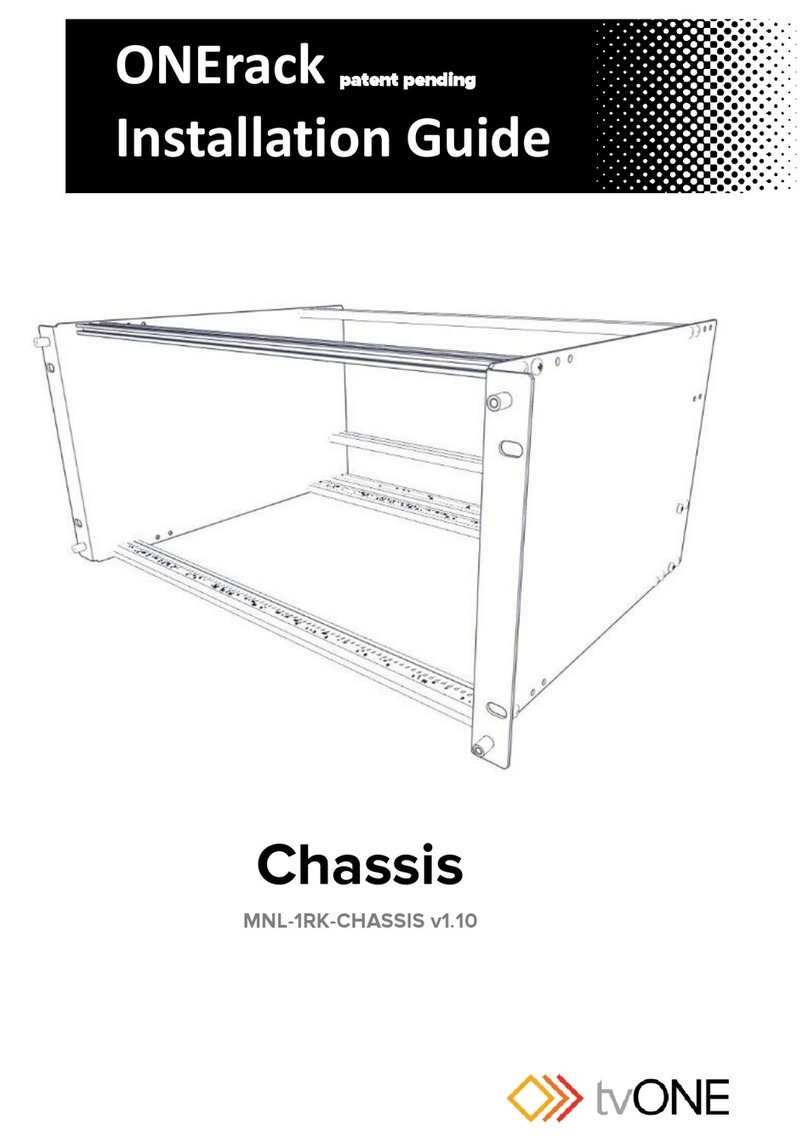 TV One ONErack MNL-1RK-CHASSIS v1.10 installation guide