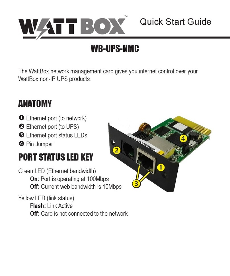 watt box WB-UPS-NMC quick start guide